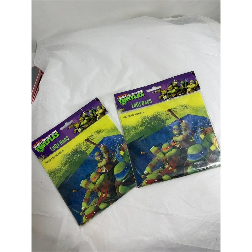 2 Packs Of 8 Teenage Mutant Ninja Turtles Loot Bags-9 1/2
